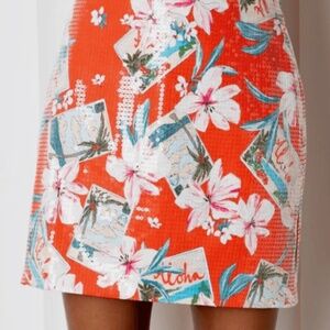 Le Superbe postcard sequin mini skirt